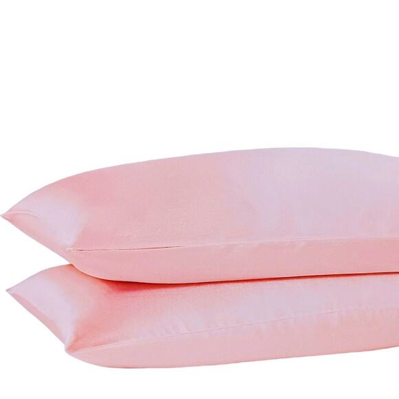 2 Pc Beautyrest STANDARD Satin Pillowcases ROSE PINK SilkyTherapeutic Hair Skin - Picture 3 of 11